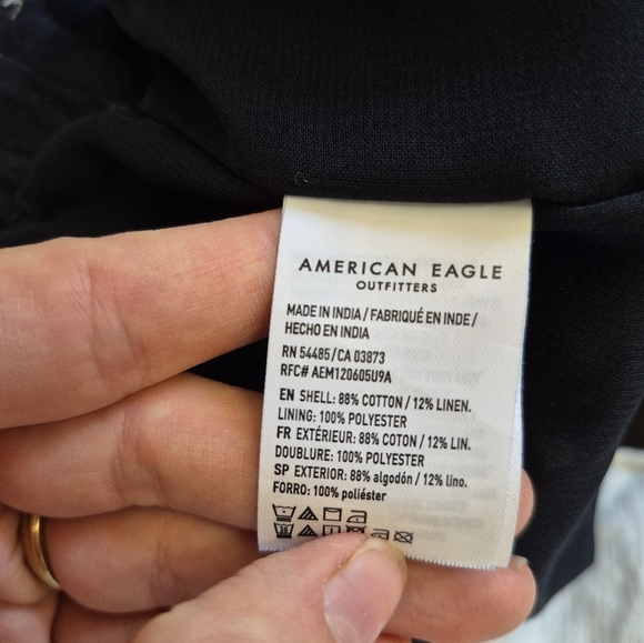 American Eagle Women’s Navy Blue Floral Paperbag Waist Skirt – Size S - Picture 3 of 4